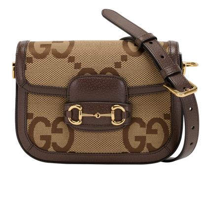 Mini Horsebit 1955 Jumbo GG, &pound;1,100, Handbags, Brown, Canvas, Front view